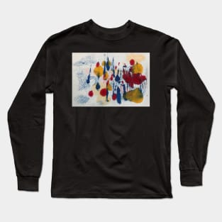 Monotype forest, original print by Geoff Hargraves Long Sleeve T-Shirt